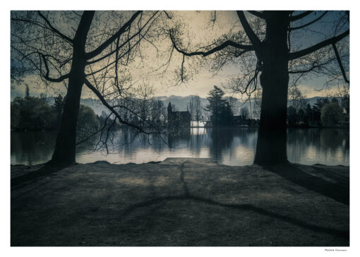 Crépuscule autour du lac
